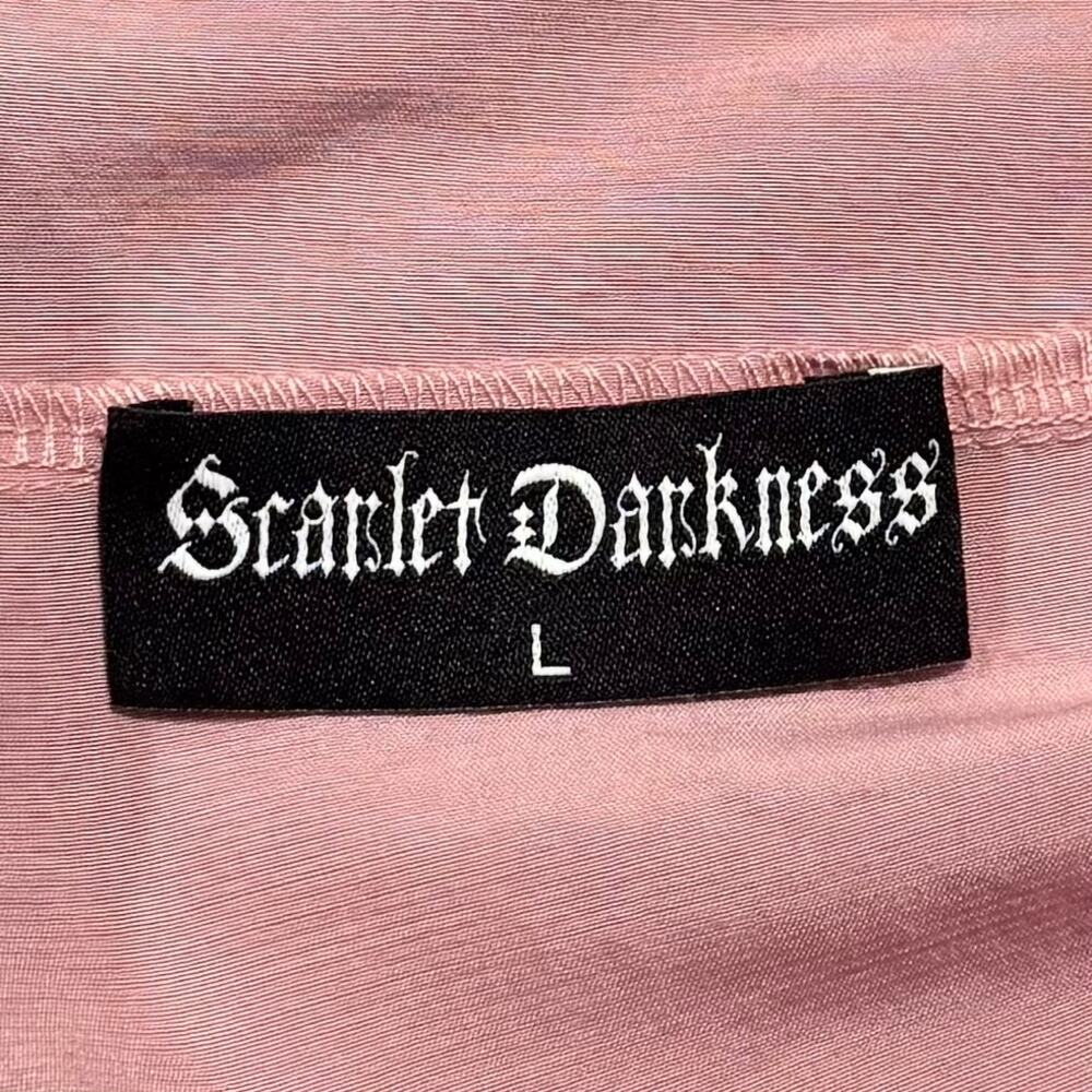 Scarlet Darkness Top Coquette Renaissance Romantic Feminine Regency Pink Large - Picture 3 of 8
